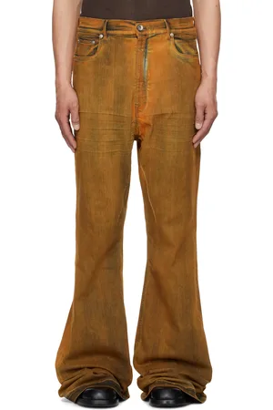 Rick Owens Orange Hollywood Bolan Bootcut Jeans