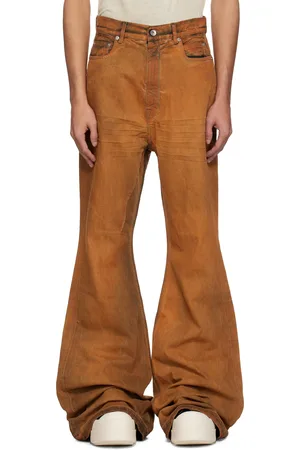 Rick Owens Orange Hollywood Bolan Bootcut Jeans
