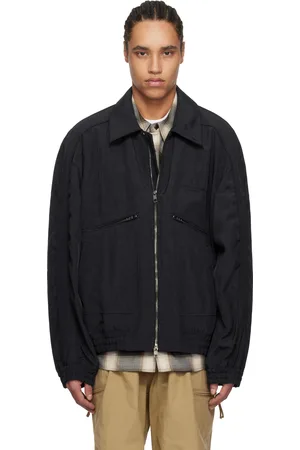 WOOYOUNGMI Navy Saddle Sleeves Jacket