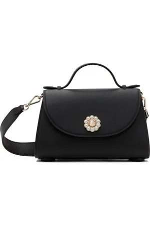 Simone Rocha Black Beaded Crossbody Pochette Valentine Bag