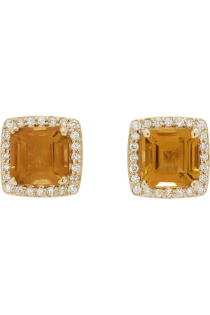 PEARLS BEFORE SWINE Gold Lok Citrine Stud Earrings