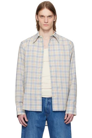 CMMAWEAR Blue Tailored Flannel Shirt