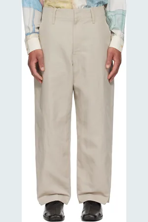 LEMAIRE Taupe Big Chino Trousers