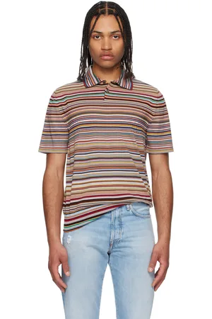 Paul Smith Multicolor Signature Stripe Knitted Cotton Polo