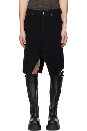 Rick Owens Black Lodenette Skirt