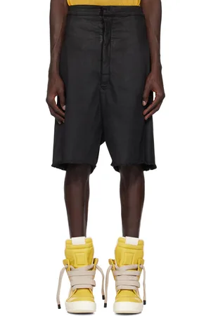Rick Owens Black Porterville Cutoffs Denim Shorts