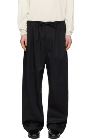 LEMAIRE Black Twisted Over Trousers
