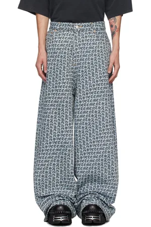Vetements Blue Gothic Monogram Big Shape Jeans