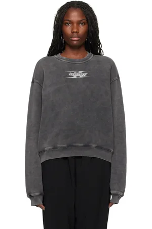 Alexander Wang Gray Blade Logo-Embossed Sweatshirt
