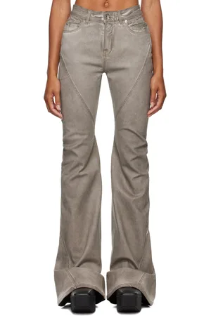 Rick Owens Gray Porterville Bias Bootcut Jeans