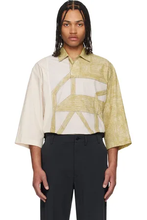 LEMAIRE Off-White & Green Short Sleeve Polo