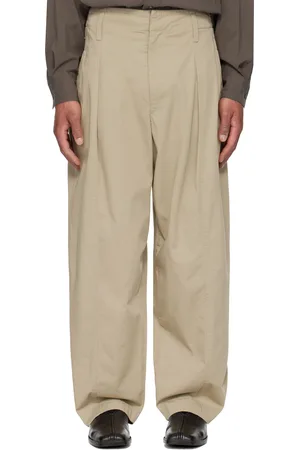 LEMAIRE Taupe Maxi Pleated Trousers