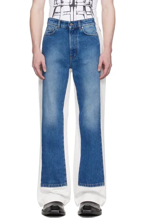 Jean Paul Gaultier Blue & White Paneled Jeans