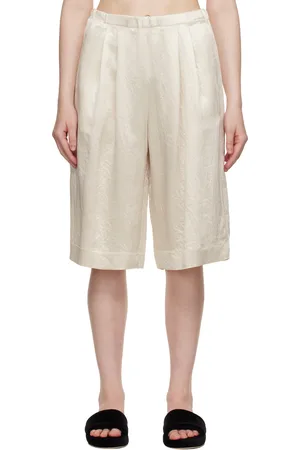 MARIA MCMANUS Off-White Flap Pocket Basketball Shorts