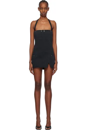 DION LEE Black Apron Minidress