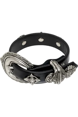 TOGA PULLA Black Motif Leather Bracelet