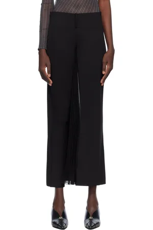 Courrèges Black Infinity Pleats Jersey Trousers