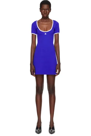 Courrèges Blue Holistic Contrast Minidress