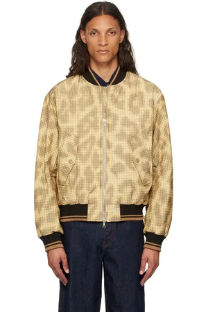 DRIES VAN NOTEN Yellow Printed Bomber Jacket