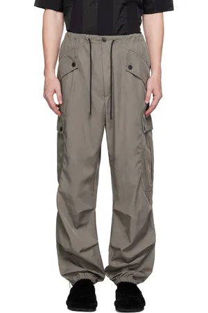 DRIES VAN NOTEN Gray Drawstring Cargo Pants