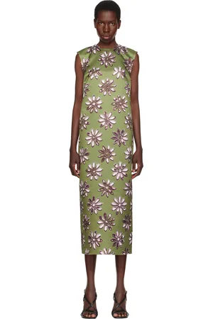 MERYLL ROGGE Daisy Scuba Shift Midi Dress