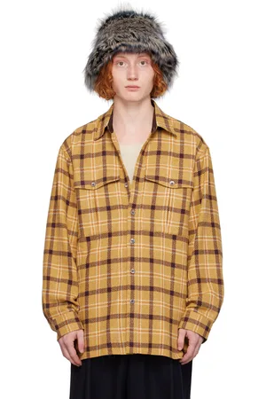 DRIES VAN NOTEN Yellow Check Shirt