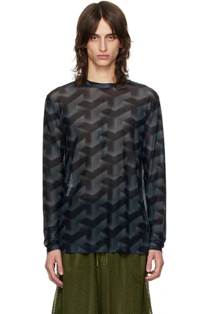 DRIES VAN NOTEN Black & Gray Dotted Long Sleeve T-Shirt