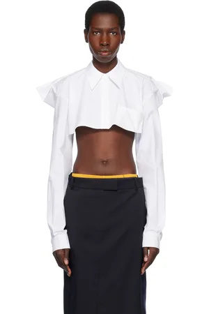 pushBUTTON Squared Back Cropped Shirt