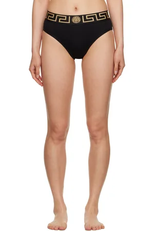 VERSACE Black Greca Briefs