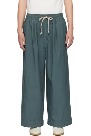 JAN JAN VAN ESSCHE Blue O-Project Easy Wide Sweatpants