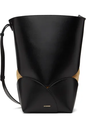 Jil Sander Black Curve Bucket Medium Bag