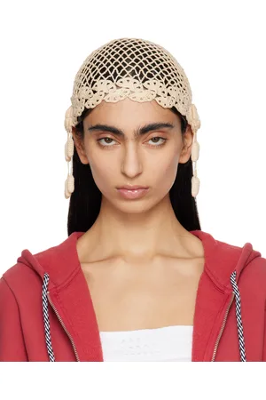 BODE Beige Blossom Crochet Beanie