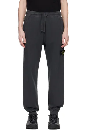 Stone Island Gray Malfilé Fleece Old Effect Sweatpants