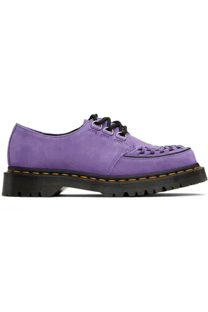Dr. Martens Purple Ramsey Woven Suede Creepers