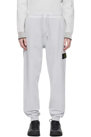 Stone Island Gray Malfilé Fleece Old Effect Sweatpants