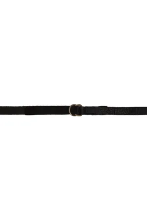 GUIDI Black Cinch Fastening Belt