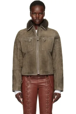 Saks Potts Taupe Felix Shearling Jacket