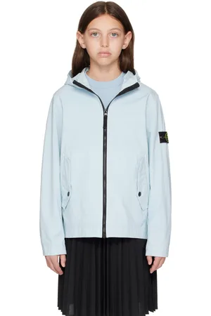 Stone Island Kids Blue Stretch Cotton Jacket