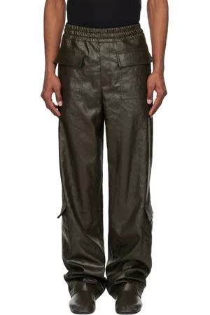 DRIES VAN NOTEN Brown Crêpe Cargo Pants