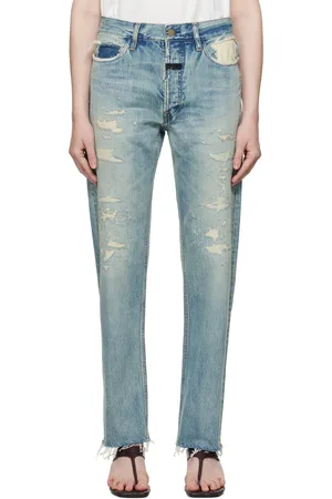 FEAR OF GOD Blue Repaired Classic 5 Pocket Jeans