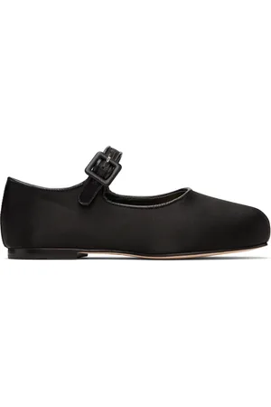 SANDY LIANG Black Mary Jane Pointe Ballerina Flats