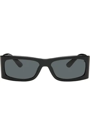 Prada Black Catwalk Rectangle Side Triangle Sunglasses