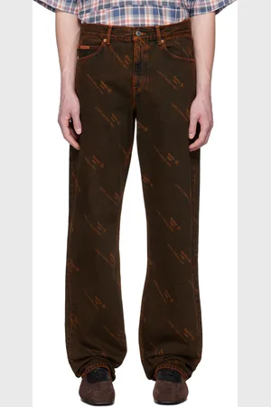 MARTINE ROSE Brown & Orange Relaxed Fit Jeans