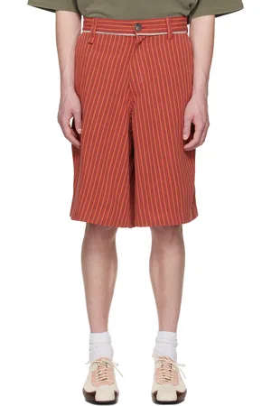 MARTINE ROSE Red Twisted Skate Shorts