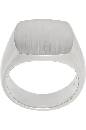 TOM WOOD Silver Cushion Satin Ring