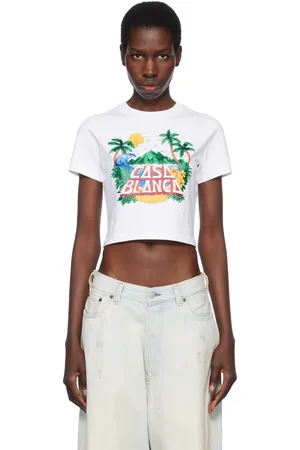 Casablanca White Cropped T-shirt