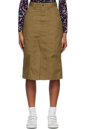 Isabel Marant Khaki Prime Midi Skirt