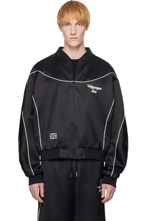 WOOYOUNGMI Black Palm Tree Piping Jacket