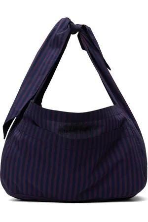 SC103 Purple & Navy Cocoon Sac Tote