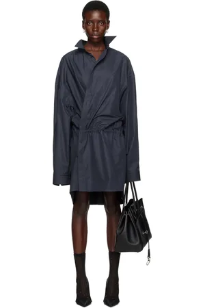 Balenciaga Navy Shirt Minidress